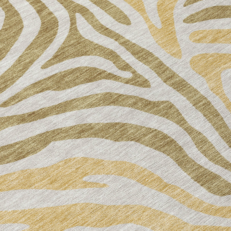 Machine Washable Indoor/Outdoor Chantille ACN2523 Animal Rug, Walnut, Rectangle 9' x 12'