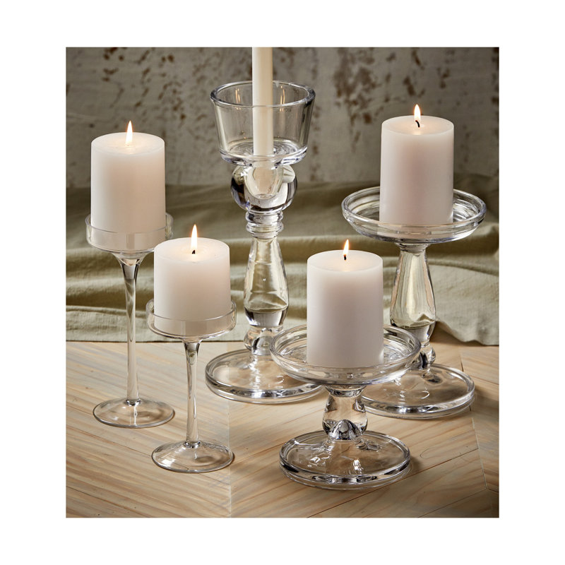 Petit chandelier réversible en verre transparent House of Hampton® Clarity