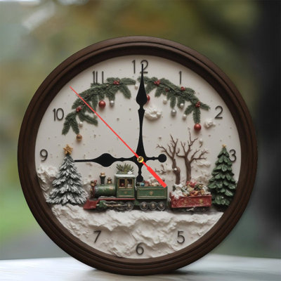 Horloge de Noël avec train