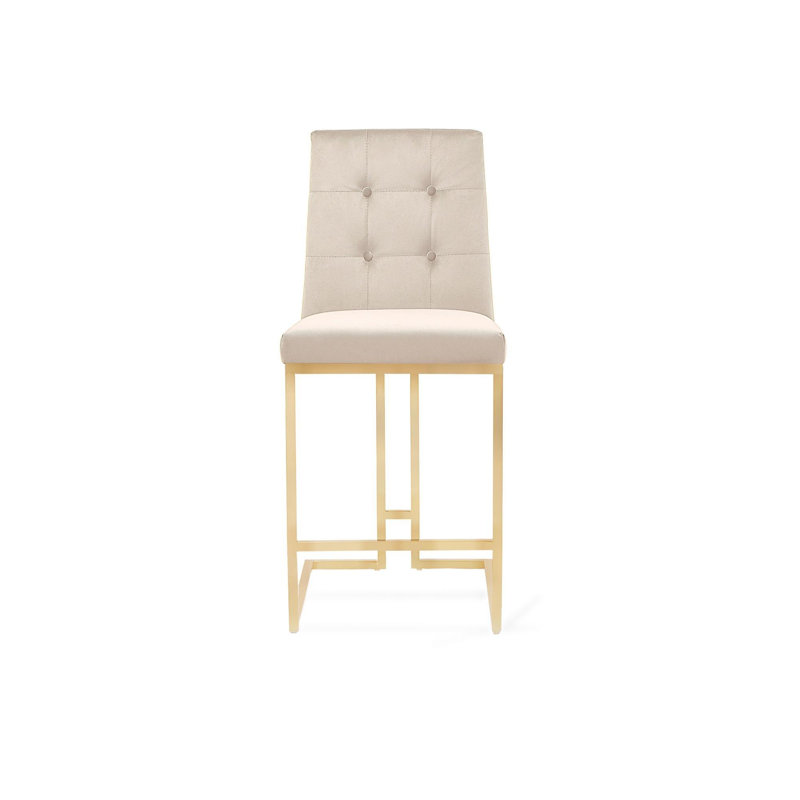 Tabouret de bar et de comptoir Cameron, Beige, Tabouret de comptoir (siège d'une hauteur de 27 p