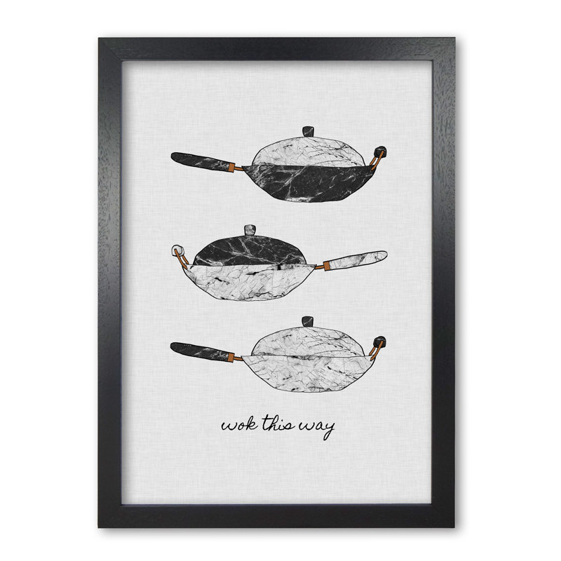 Wok This Way - Print, 59.4cm H x 42cm W x 4cm D, Wrapped Canvas