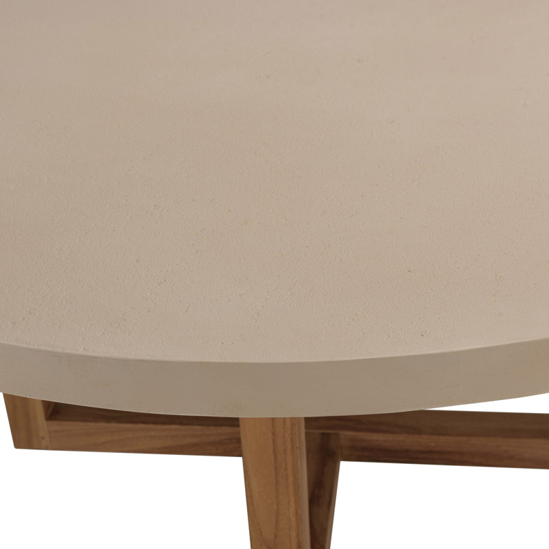 DAK Round Solid Wood Base Dining Table