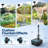 820GPH RGB Pond Filter Fountain with 6W LED Lights-2028139086