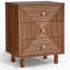 Table de chevet 3 tiroirs Chanson avec pieds en bois massif-986320981