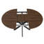 Table de salle à manger rétractable, table de salle à manger ronde, table de salle à manger extensible, base en acier au carbone pour 6 personnes, mobilier de salle à manger moderne et simple en placage de bois massif (de 42 po à 58 po)