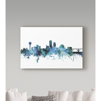 « knoxville tennessee blue blue horizon », reproduction d’impression sur toile tendue