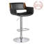 Swivel Upholstered and Faux Leather Adjustable Height Bar Stool-856555048