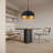 Modern Matte Black Dome Single Pendant-888337564