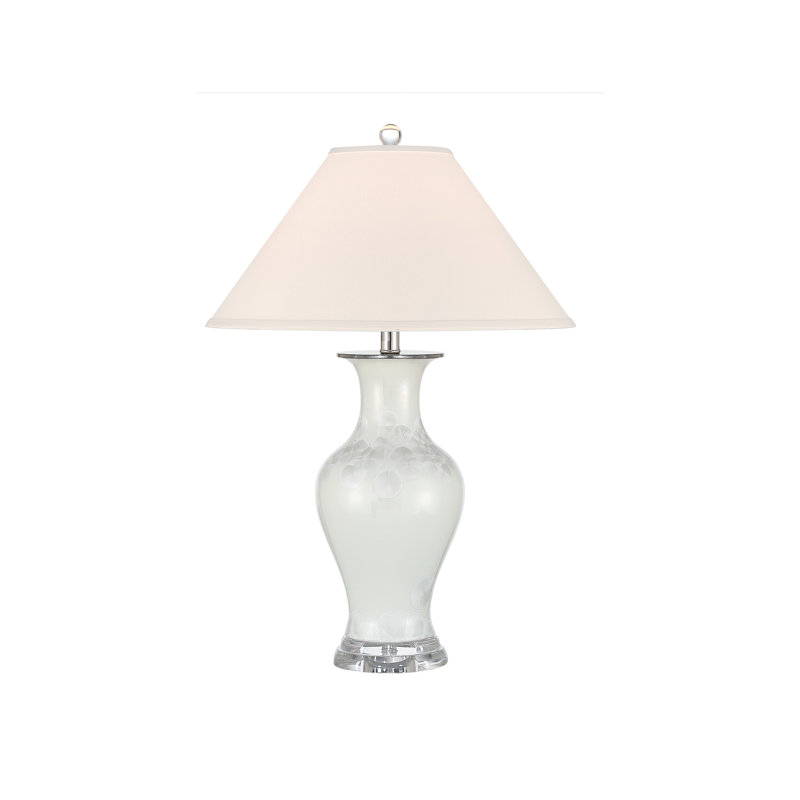 Crystalline Table Lamp Off-White, Clear Body