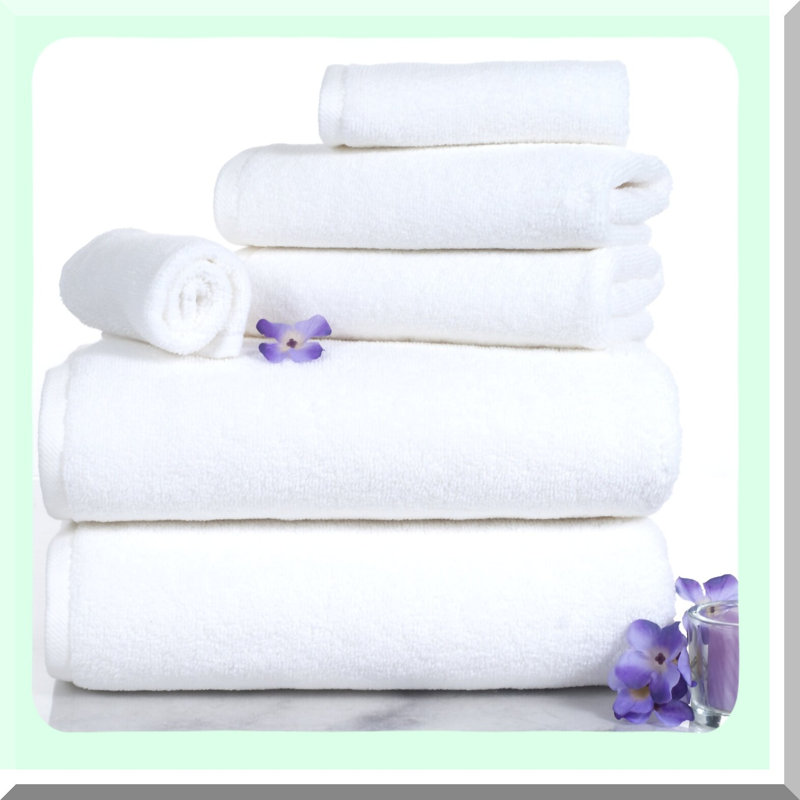 PureSoft Zero Twist Cotton Towel Set - Ultra Absorbent 6 Piece Collection with 2 Bath Towels, 2 Hand Towels, and 2 Washcloths (White)