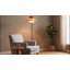 Lampe sur pied Mid-Century moderne avec double abat-jour en tissu, interrupteur à chaîne et base noire - Compatible avec ampoule E26