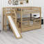 Système de lit superposé moderne avec compartiments d'escalier, glissière et tiroirs de rangement
