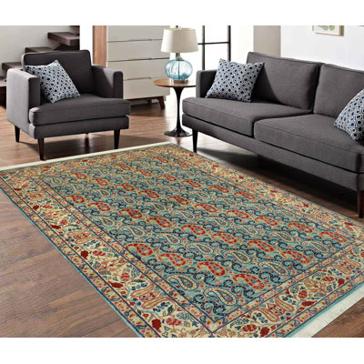 Tapis gris-bleu Pak-Persian Wasi