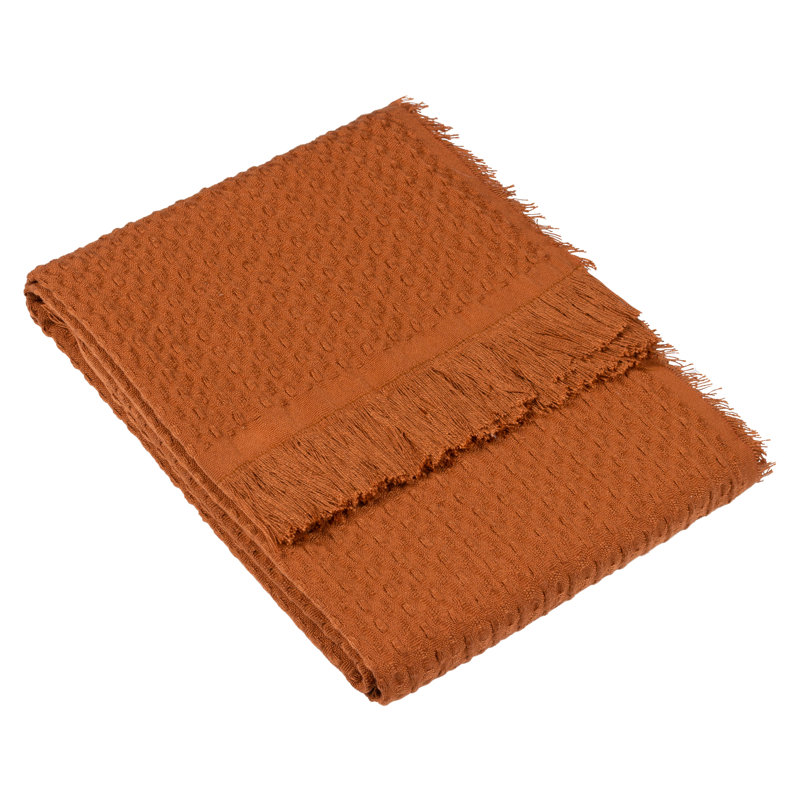 Abel Waffle Throw Blanket, Pecan