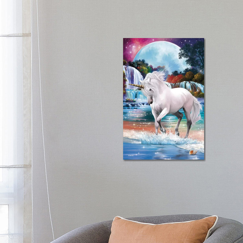 Unicorn by P.D. Moreno - Wrapped Canvas Painting, 152.5 cm H x 101.5 cm W