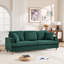 Corduroy Sofa Set with 2 Throw Pillows, Deep-Seated Upholstered Couch with Square Arms, Cosy Living-590894375