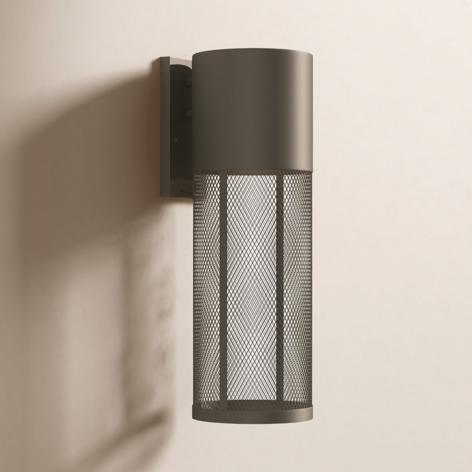 Derek Single Light Cylinder Outdoor Wall Light, Incandescent