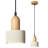 Modern Wooden Ceiling Lights Adjustable Height Pendant Lights Cement Chandelier for Kitchen Island Dining Room Bedroom-1621079167-1621007335
