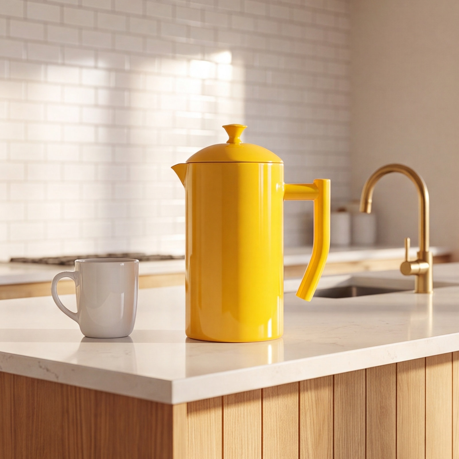 Frieling 34oz French Press Coffee Maker, Sunshine Yellow