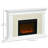 Apeksha 47" Electric Fireplace with Mantel Remote Control 12H Timer White
