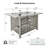 43" Rectangular Grey Open Weave Propane Fire Pit Table, 60000 , With Blue Glass Stones, Tempered Wind Guard, And 20Lbs Storage For Outdoor Fun 43 Inch Gas Output, Guard Stone Decoration Backyard-1373583658