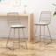 Paire de tabourets de comptoir Chic (2), tissu d'ameublement à l'eau, structure en fer, H 41,19 po, tabourets beige tendance, structure et - 2