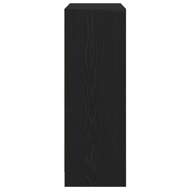 Sideboard With Drawers And Doors 73X31x90 Cm, Black Oak