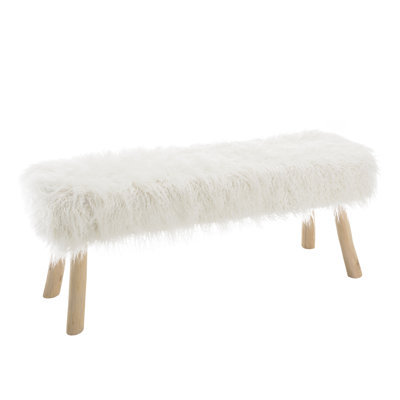 Amryis Faux Fur Bench