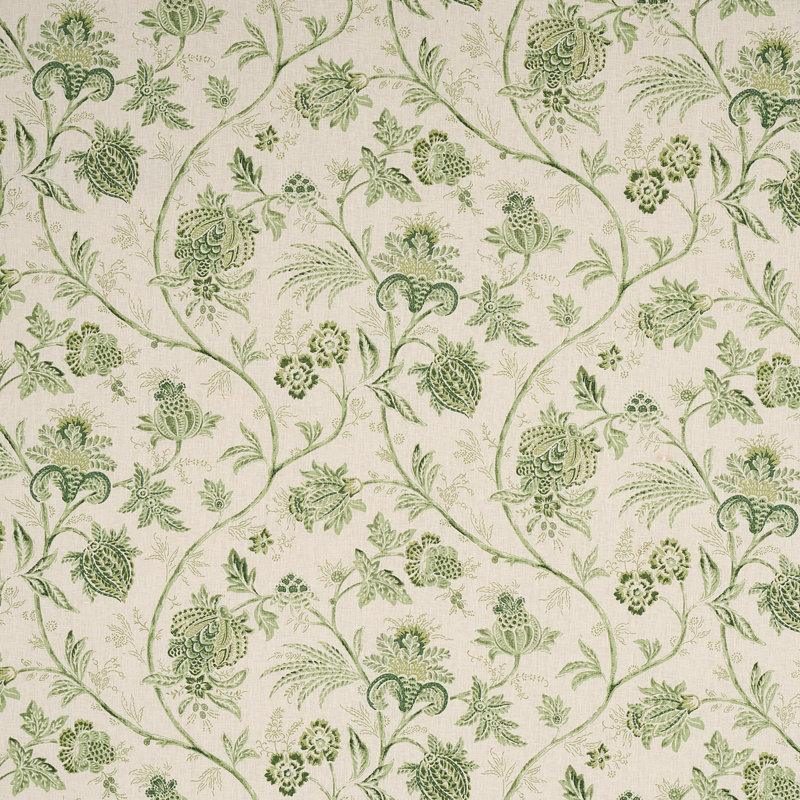 Tissu chinois Schumacher x Mark D. Sikes, Vert feuille