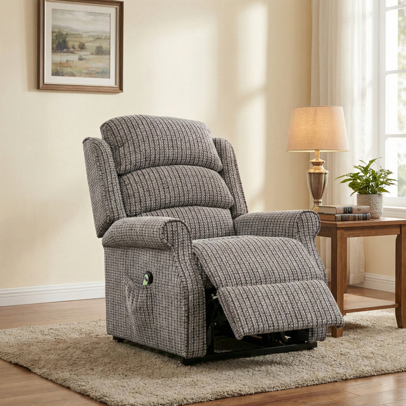 Lainey 79Cm Wide Electric Lift Assist Recliner, Latte Polyester Blend