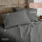 100% Organic Flannel Sheets King Size - GOTS Certified 100% Cotton Flannel Sheets Set with Comfortable Soft Brushed Finish & Deep Pocket - 1 Flat 1 Fitted & 2 Pillowcases (Dark Gray, King)-1208684696-1208684691