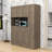 Extra-Deep Pantry Storage Cabinet with Hutch, Pull-Out Side Shelves and Adjustable Shelves-115984558