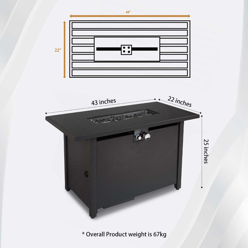 Steel Outdoor Fire Pit Table With Lid
