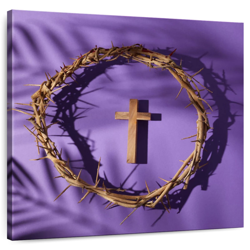 Croix en couronne d'épines, H 39 po x l 39 po