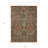 3' X 5' Brown Charcoal And Brick Red Damask Washable Indoor Outdoor Area Rug