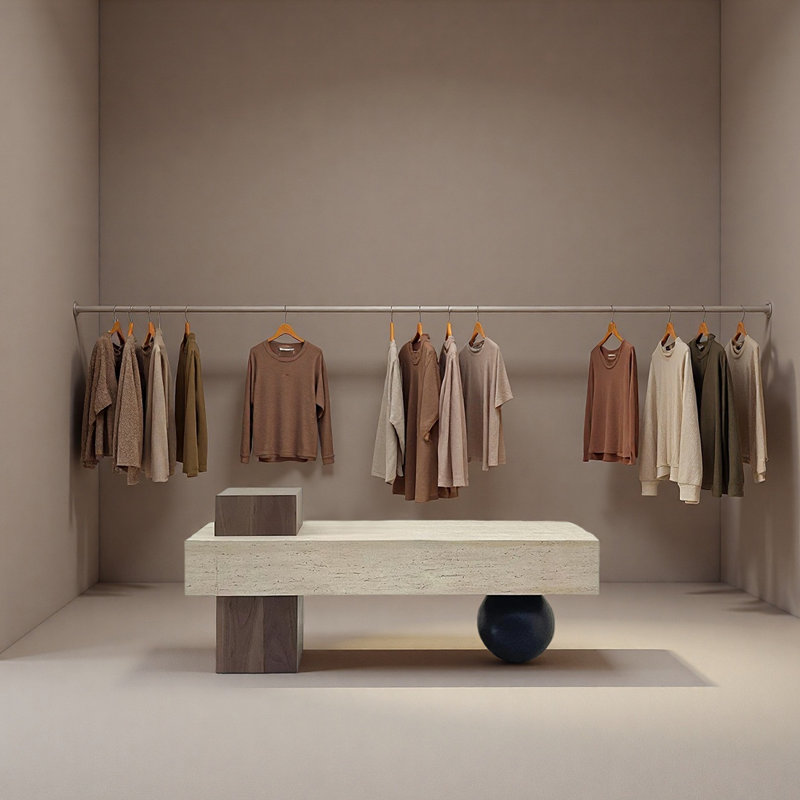 Table de présentation de vêtements