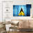 Wood Style Saint Lucia Flag