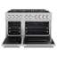 ZLINE 48 in. Classic Gas Range with 8 Burner DuoPro Cooktop and Dual Ovens with White Matte Doors-1988569481-1988569492