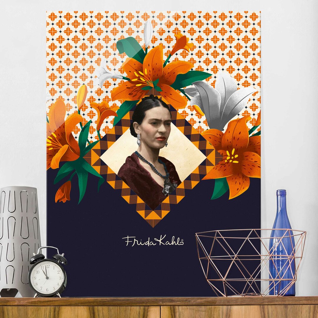 Glasbild Lilien von Frida Kahlo