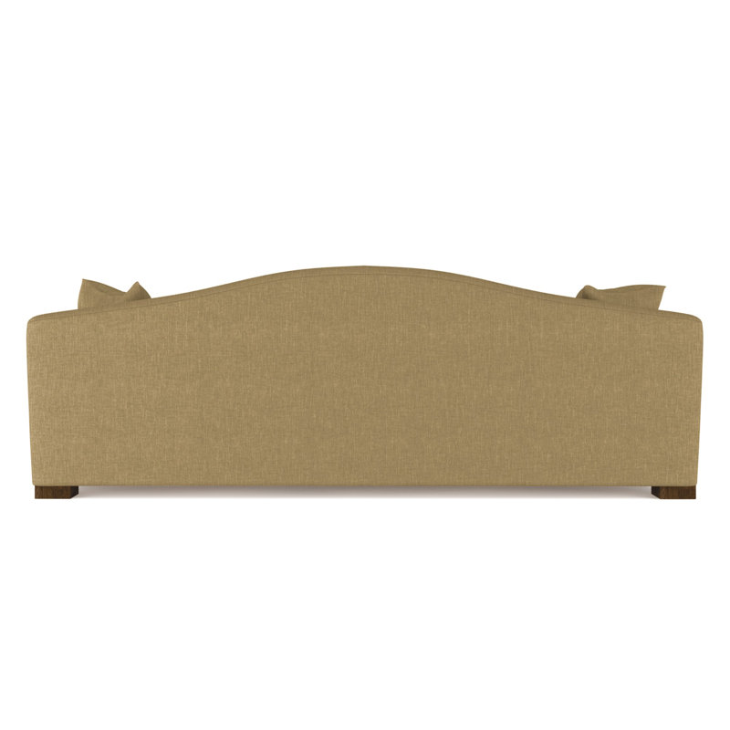 Canapé Horatio, H 33 po x l 108 po x P 36 po, Brun foncé, Tapis massepain en lin à tissage carré