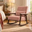 Chaise berçante rembourrée Velarossique Chenille-1655777105