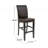 Upholstered Counter Stool with Solid Wood Frame