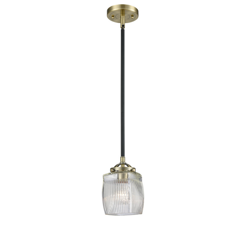 Luminaire suspendu simple à 1 lumière Mireya, Bronze huilé