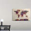 «World Map Paint Splash» par Francy, impression en jaune et bleu-24900316-26529110-80703653