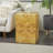 Cole And Grey Wood Square Cube Accent Table With Wood Grain Patterns