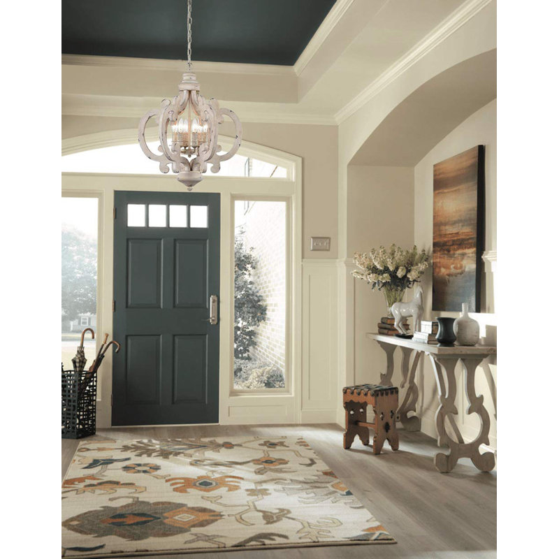 Lustre en bois 6 lumières