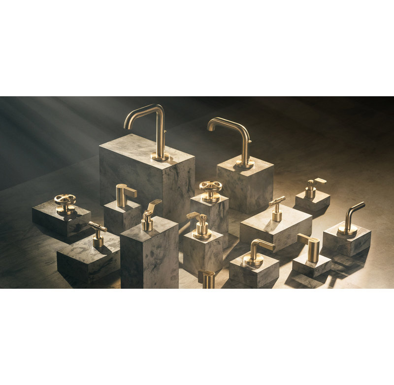 Litze® Roman Tub Faucet, Luxe Gold, Extended Lever