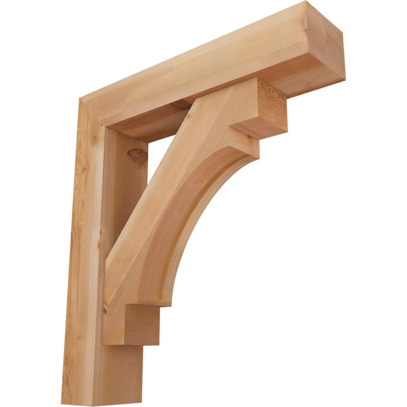 Support Merced Block avec support décalé, 38 x 34, Cèdre rouge occidental de l 7 1/2 po (lisse)
