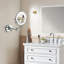 Miroir de meuble-lavabo à double face DEL 8 pouces, grossissement 1X / 3X, extensible, rotatif et pliable, câblé-1619527978