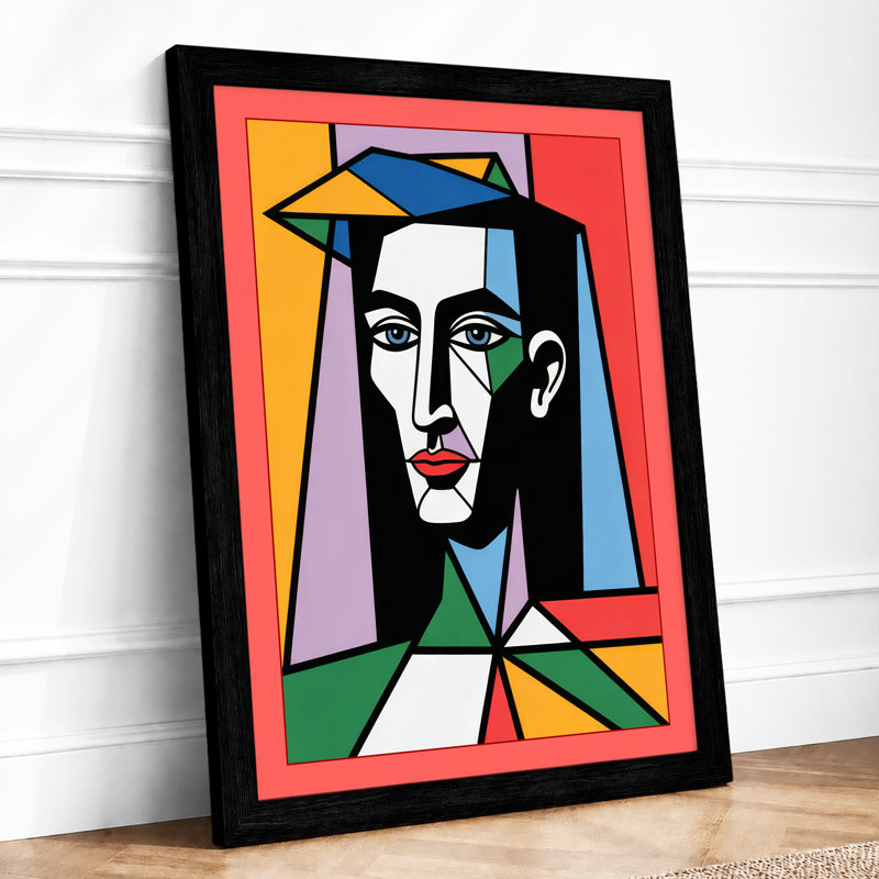 Fragmented Portrait Abstract - Print, Black, A4 - 29.7 x 21.0 cm